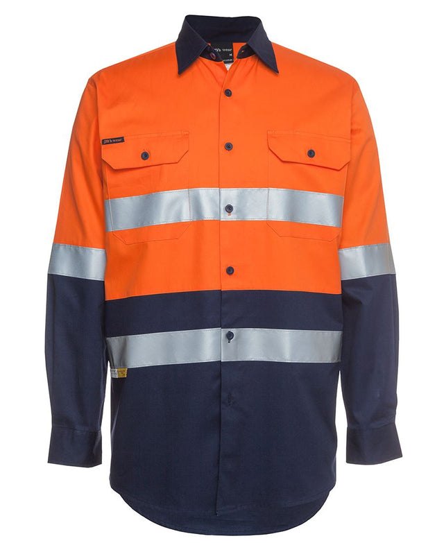 JB's Wear Hi Vis (D+N) L/S 190G Shirt 6HLS - WEARhouse