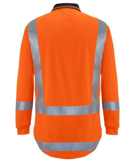 JB's Wear Hi Vis (D+N) L/S Non Cuff TTMC-W Traditional Polo 6DTLP - WEARhouse