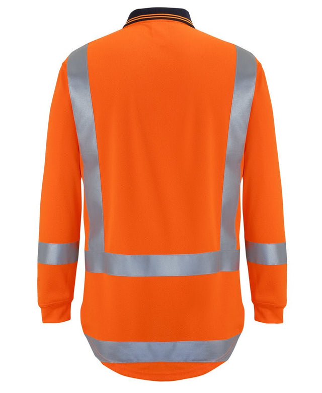 JB's Wear Hi Vis (D+N) L/S Non Cuff TTMC-W Traditional Polo 6DTLP - WEARhouse