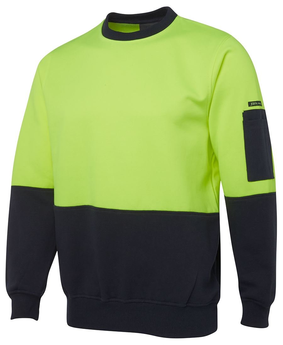 JB's Wear Hi Vis Fleecy Crew 6HVCN - WEARhouse