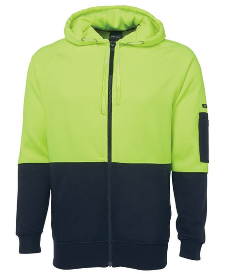 JB's Wear Hi Vis Full Zip Fleecy Hoodie 6HVH - WEARhouse