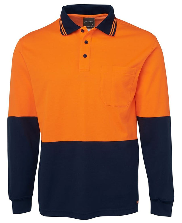 JB's Wear Hi Vis L/S Cotton Back Polo 6HPL - WEARhouse