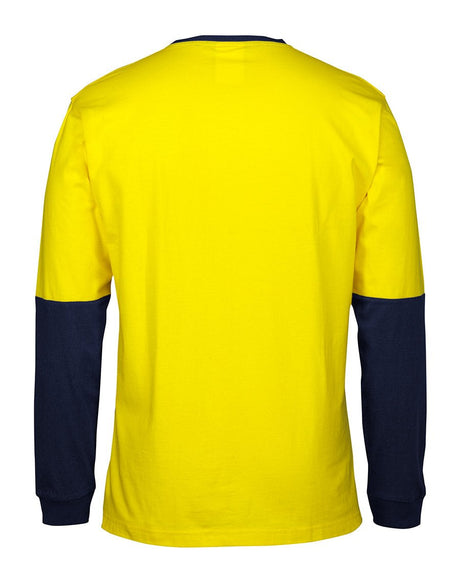 JB's Wear HI VIS L/S CREW NECK COTTON T-SHIRT 6HVTN - WEARhouse