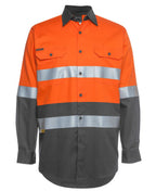 JB's Wear Hi Vis L/S (D+N) 150G Work Shirt 6DNWL - WEARhouse