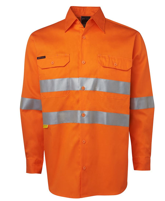 JB's Wear Hi Vis L/S (D+N) 150G Work Shirt 6DNWL - WEARhouse