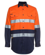JB's Wear Hi Vis L/S (D+N) 150G Work Shirt 6DNWL - WEARhouse
