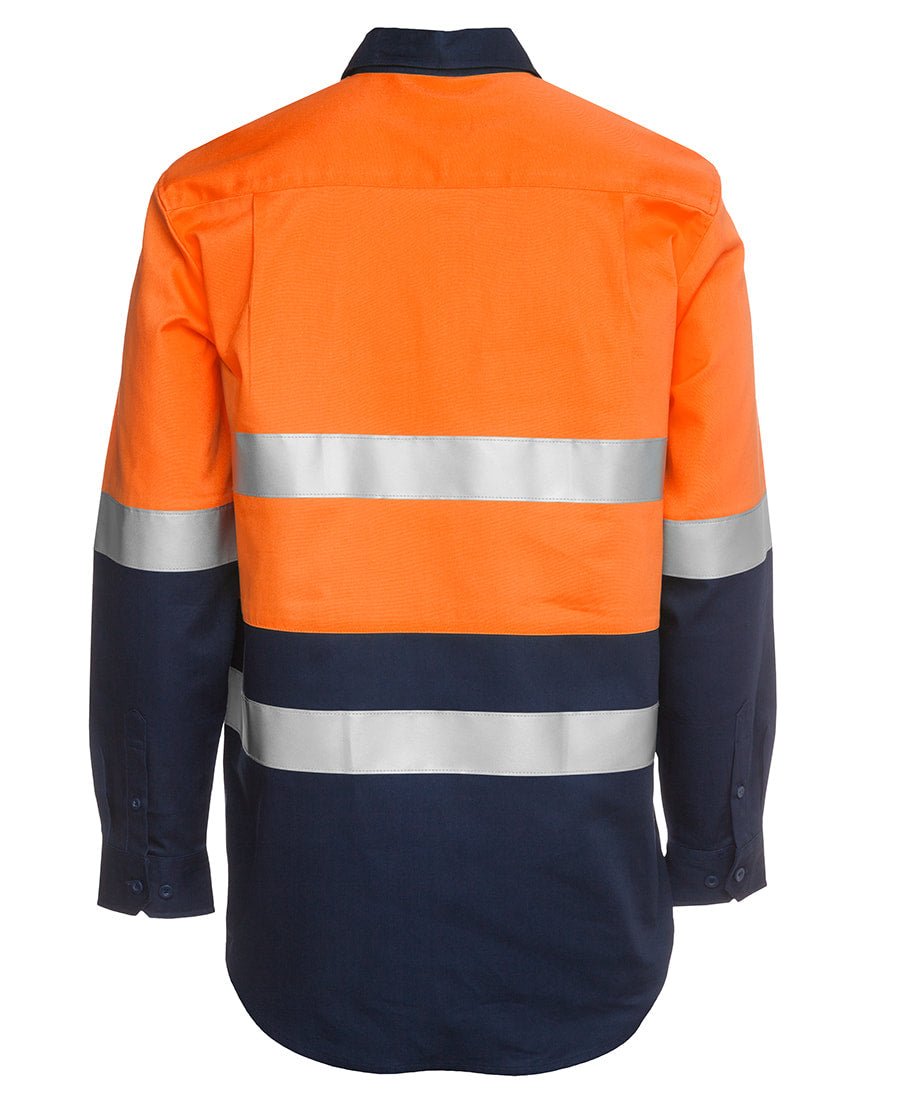 JB's Wear Hi Vis L/S (D+N) 190g Close Front Shirt 6HWCF - WEARhouse