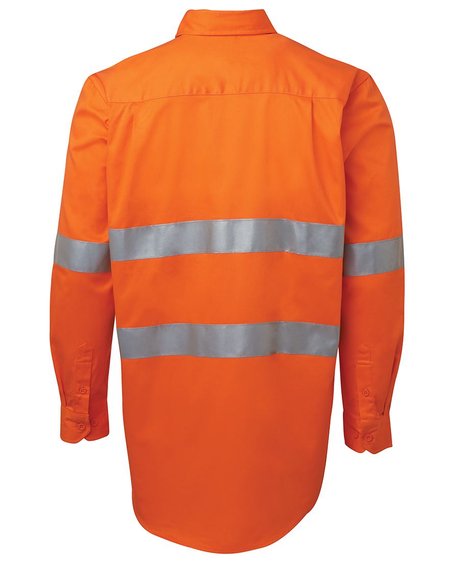 JB's Wear Hi Vis L/S (D+N) 190g Close Front Shirt 6HWCF - WEARhouse