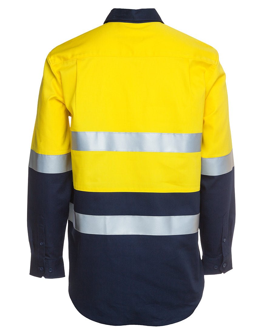 JB's Wear Hi Vis L/S (D+N) 190g Close Front Shirt 6HWCF - WEARhouse