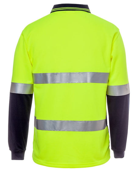 JB's Wear Hi Vis L/S (D+N) Cotton Back Polo 6HMCB - WEARhouse