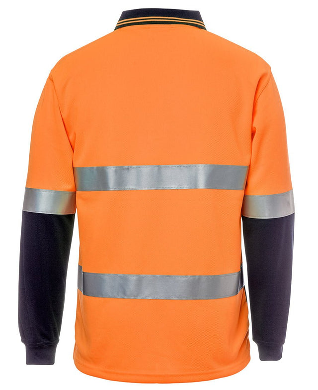 JB's Wear Hi Vis L/S (D+N) Cotton Back Polo 6HMCB - WEARhouse