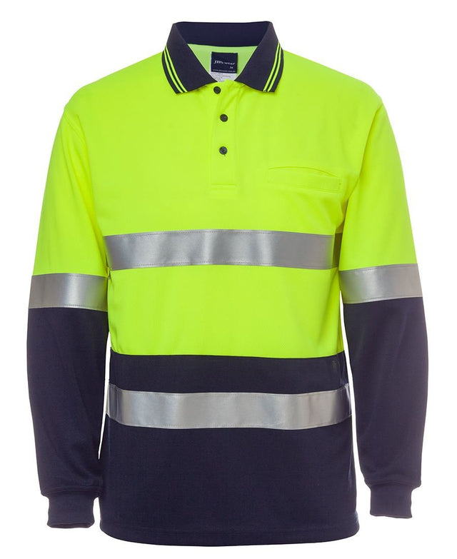 JB's Wear Hi Vis L/S (D+N) Traditional Polo 6HVSL - WEARhouse