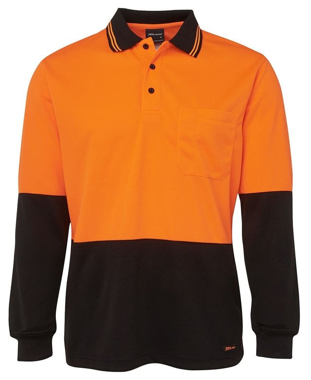 JB's Wear Hi Vis L/S Trad Polo 6HVPL - WEARhouse