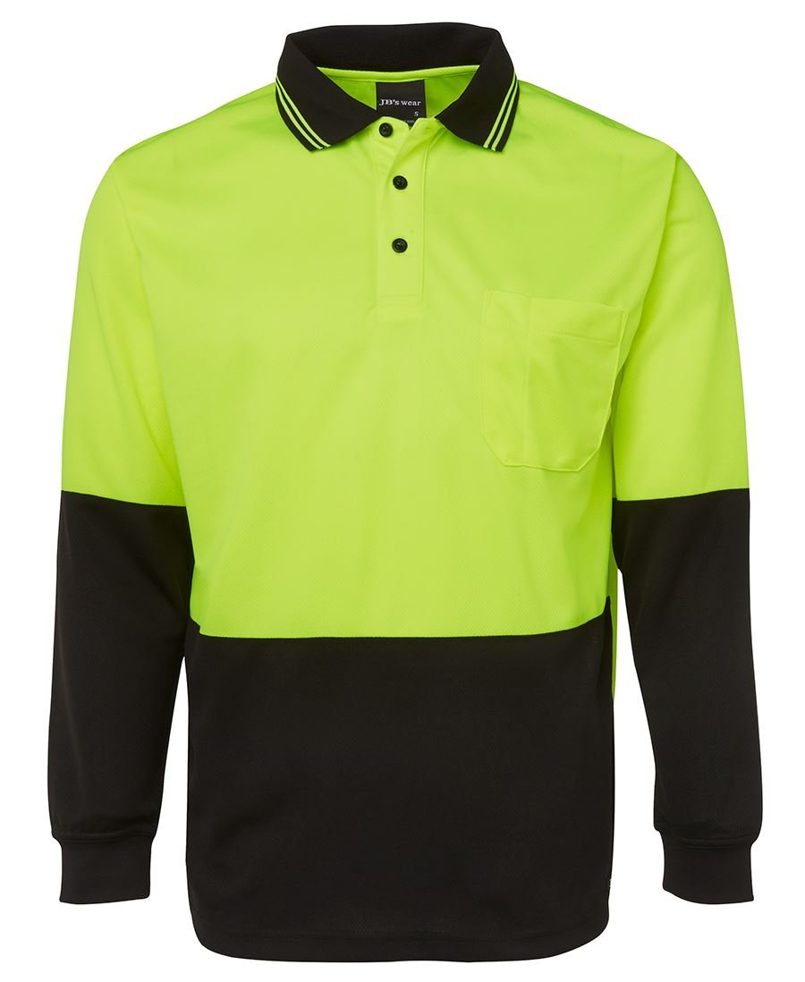 JB's Wear Hi Vis L/S Trad Polo 6HVPL - WEARhouse