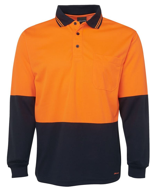 JB's Wear Hi Vis L/S Trad Polo 6HVPL - WEARhouse