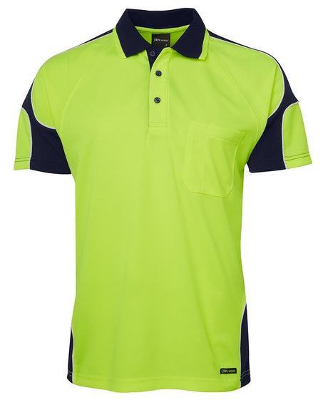 JB's Wear Hi Vis S/S Arm Panel Polo 6AP4S - WEARhouse