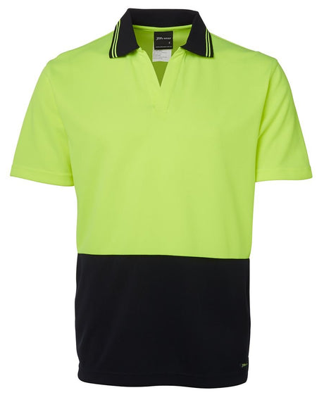 JB's Wear Hi Vis S/S Non Button Polo 6HNB - WEARhouse