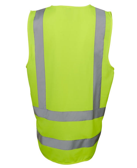 JB's Wear Hi Vis Zip Drop Tail H Pattern (D+N) Vest 6DNDV - WEARhouse