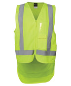 JB's Wear Hi Vis Zip Drop Tail H Pattern (D+N) Vest 6DNDV - WEARhouse