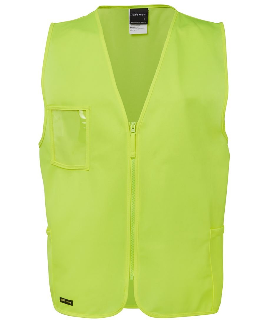 JB's Wear Hi Vis Zip Safety Vest 6HVSZ - WEARhouse