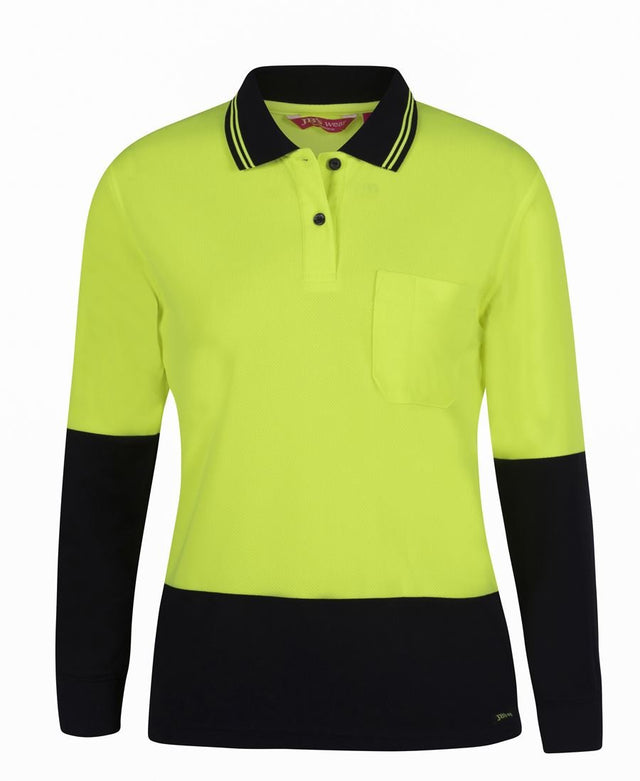 JB's Wear Ladies Hi Vis L/S Comfort Polo 6LHCL - WEARhouse