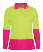 JB's Wear Ladies Hi Vis L/S Comfort Polo 6LHCL - WEARhouse