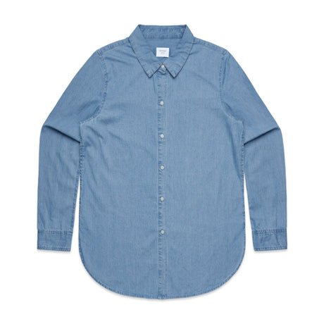 LADIES BLUE DENIM SHIRT - 4042 - WEARhouse