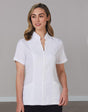 M8636S Women’s Full Zip Front Short Sleeve Tunic - WEARhouse