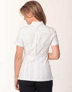 M8636S Women’s Full Zip Front Short Sleeve Tunic - WEARhouse