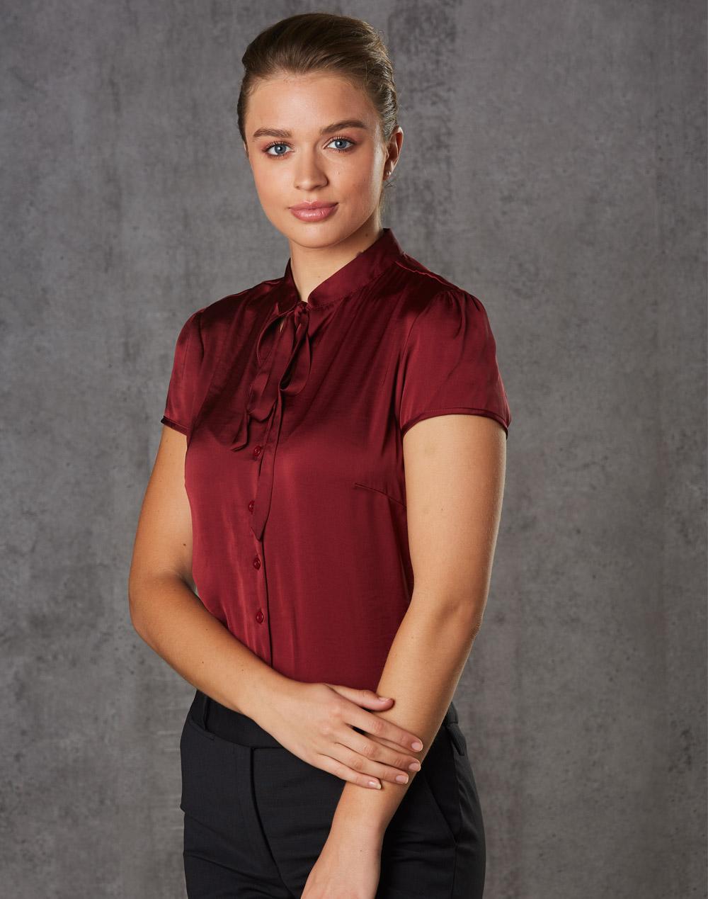 M8810 Women's Tie Neck Blouse - WEARhouse