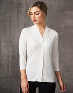 M8830 LADIES 3/4 SLEEVE STRETCH KNIT TOP ISABEL - WEARhouse