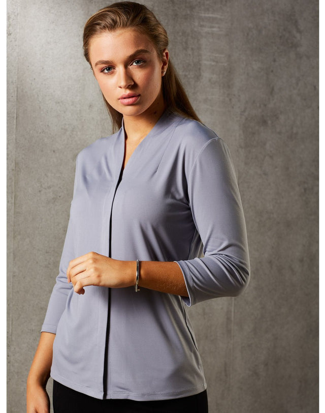 M8830 LADIES 3/4 SLEEVE STRETCH KNIT TOP ISABEL - WEARhouse