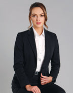M9201 Ladies’ Wool Blend Stretch One Button Cropped Jacket - WEARhouse