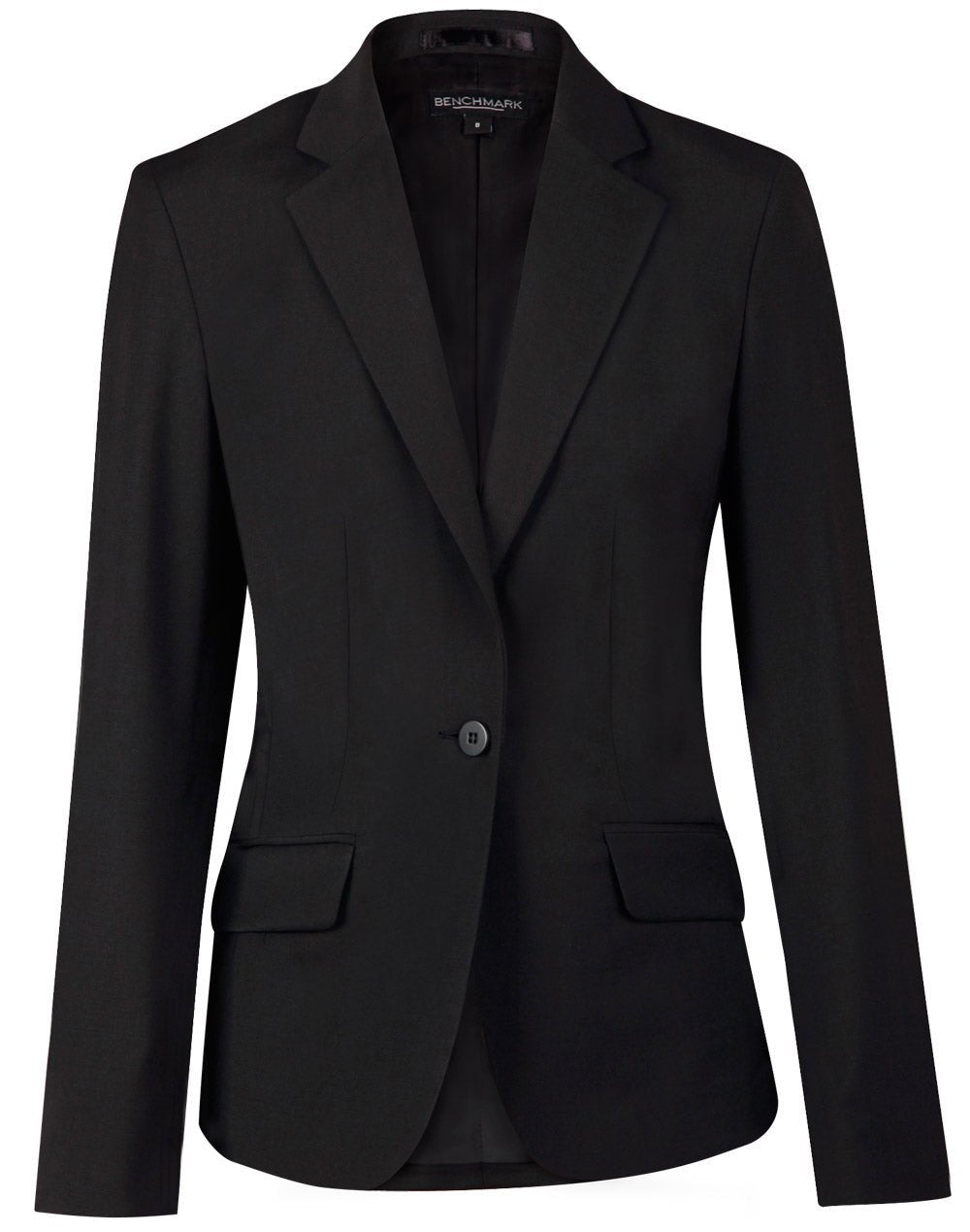 M9201 Ladies’ Wool Blend Stretch One Button Cropped Jacket - WEARhouse