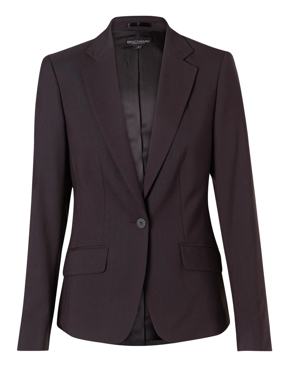 M9205 Women's Poly/Viscose Stretch One Button Cropped Jacket - WEARhouse