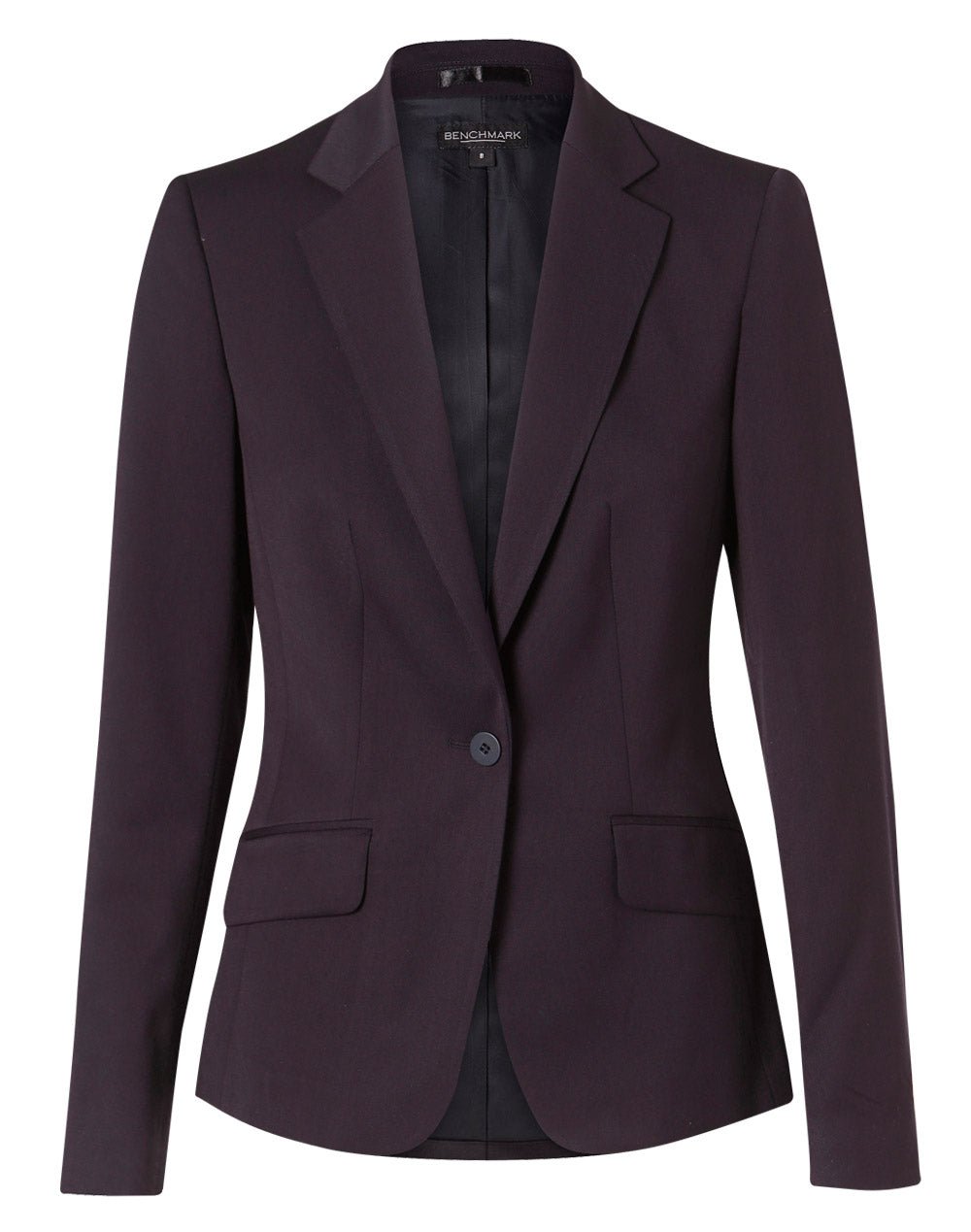 M9205 Women's Poly/Viscose Stretch One Button Cropped Jacket - WEARhouse