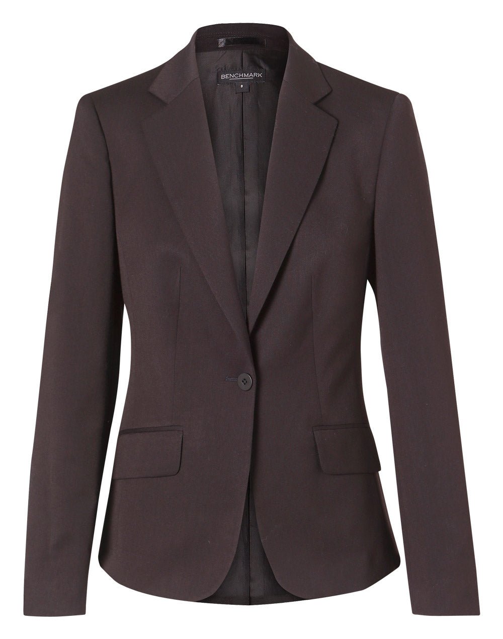 M9205 Women's Poly/Viscose Stretch One Button Cropped Jacket - WEARhouse