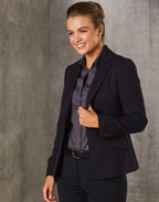 M9205 Women's Poly/Viscose Stretch One Button Cropped Jacket - WEARhouse