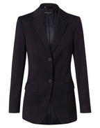 M9206 Women's Poly/Viscose Stretch Two Buttons Mid Length Jacket - WEARhouse