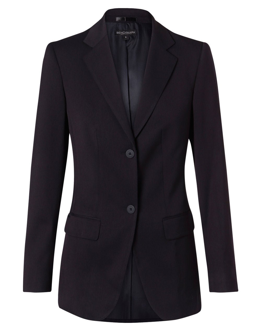 M9206 Women's Poly/Viscose Stretch Two Buttons Mid Length Jacket - WEARhouse