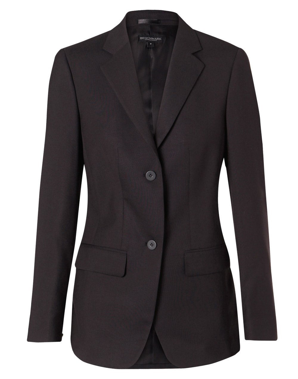 M9206 Women's Poly/Viscose Stretch Two Buttons Mid Length Jacket - WEARhouse