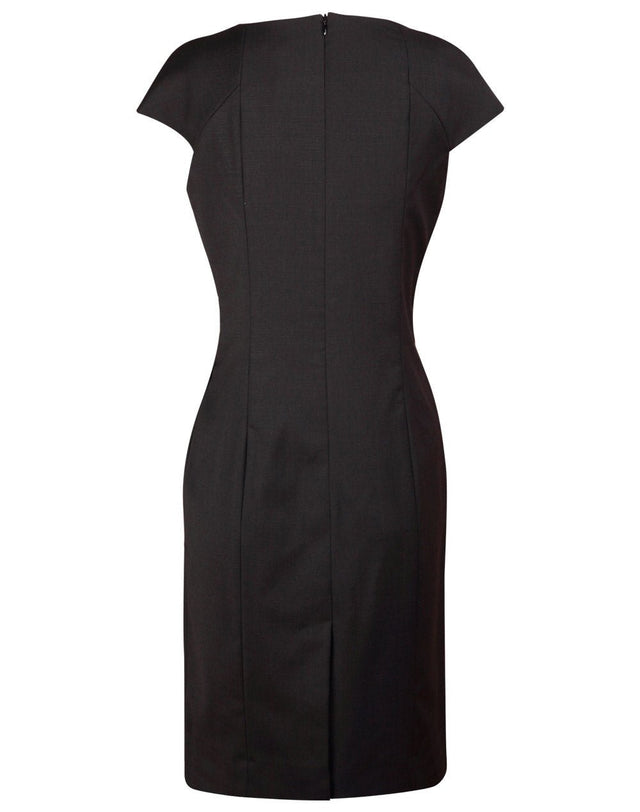 M9281 Ladies’ Wool Blend Stretch Cap Sleeve Dress - WEARhouse