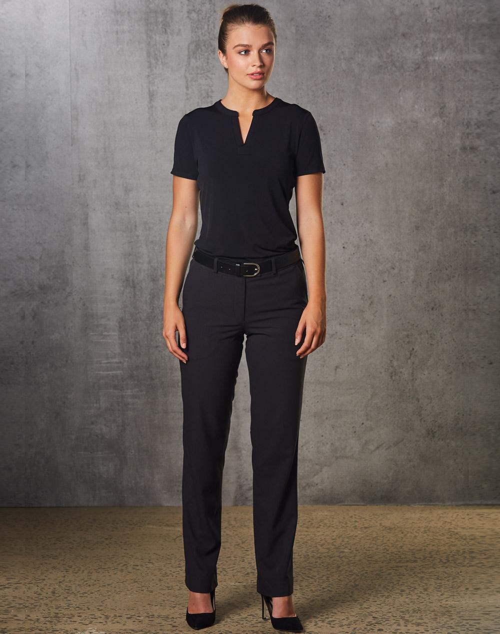 M9440 Women's Poly/Viscose Stretch Flexi Waist Pants - WEARhouse