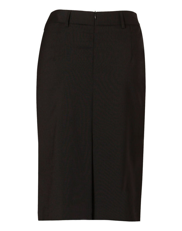 M9470 Women's Wool Blend Stretch Mid Length Lined Pencil Skirt - WEARhouse