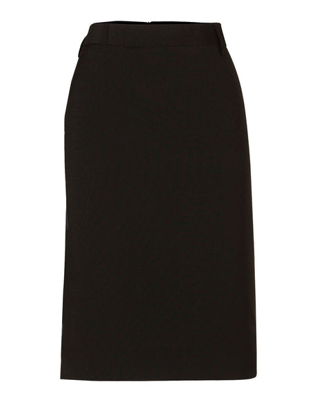 M9470 Women's Wool Blend Stretch Mid Length Lined Pencil Skirt - WEARhouse