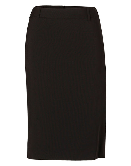 M9470 Women's Wool Blend Stretch Mid Length Lined Pencil Skirt - WEARhouse