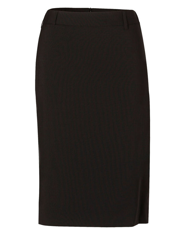 M9470 Women's Wool Blend Stretch Mid Length Lined Pencil Skirt - WEARhouse