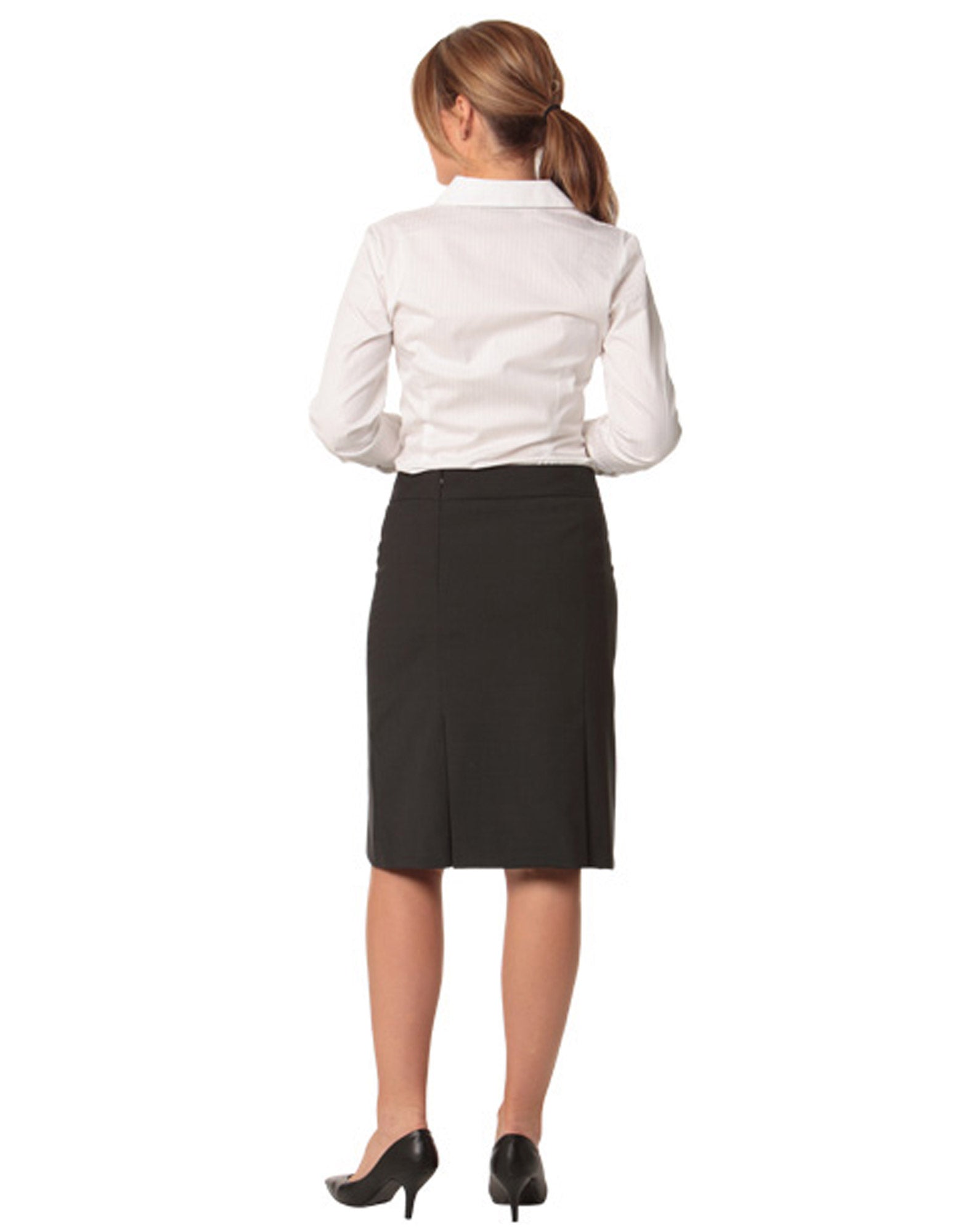 M9473 Women's Wool Blend Stretch Pleated Skirt - WEARhouse