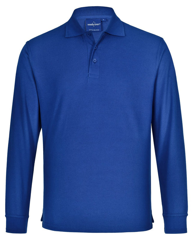 PS12 Unisex Traditional Poly/Cotton Pique Long Sleeve Polo - WEARhouse