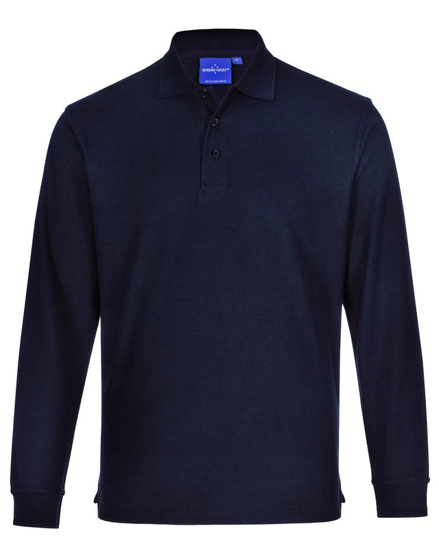 PS12 Unisex Traditional Poly/Cotton Pique Long Sleeve Polo - WEARhouse